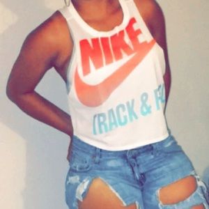 Nike track and field crop top